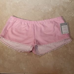 Lorrie Dee Pink Check Low Rise Sleep Short XS